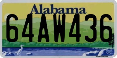 AL license plate 64AW436