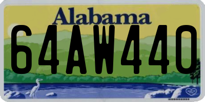 AL license plate 64AW440