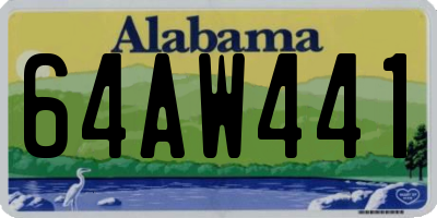 AL license plate 64AW441