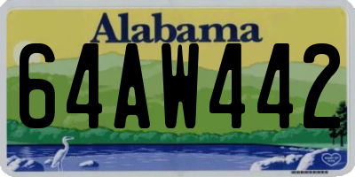 AL license plate 64AW442
