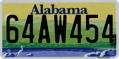 AL license plate 64AW454