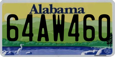 AL license plate 64AW460