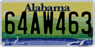 AL license plate 64AW463