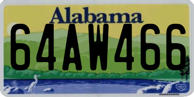AL license plate 64AW466