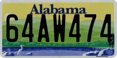 AL license plate 64AW474