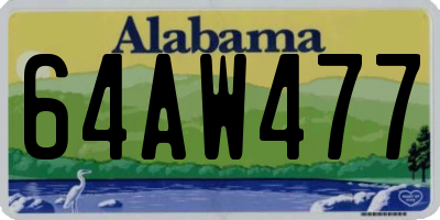 AL license plate 64AW477