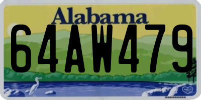 AL license plate 64AW479