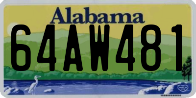 AL license plate 64AW481