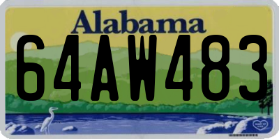 AL license plate 64AW483