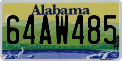 AL license plate 64AW485