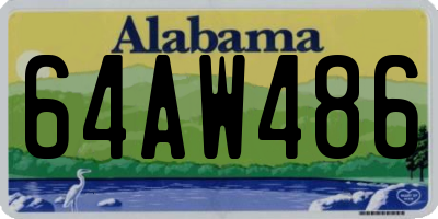 AL license plate 64AW486