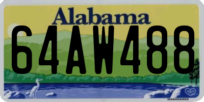 AL license plate 64AW488