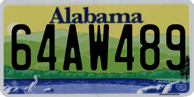 AL license plate 64AW489