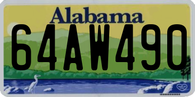 AL license plate 64AW490