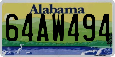 AL license plate 64AW494