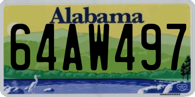 AL license plate 64AW497