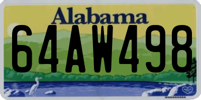 AL license plate 64AW498