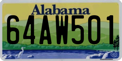 AL license plate 64AW501