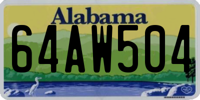 AL license plate 64AW504