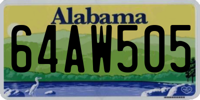 AL license plate 64AW505
