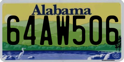 AL license plate 64AW506