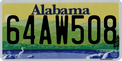 AL license plate 64AW508