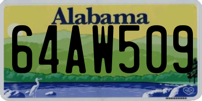AL license plate 64AW509