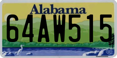 AL license plate 64AW515