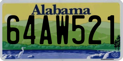 AL license plate 64AW521