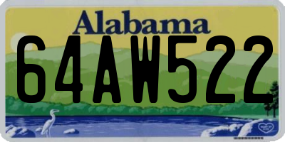 AL license plate 64AW522