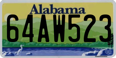 AL license plate 64AW523