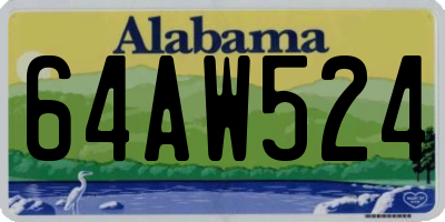 AL license plate 64AW524