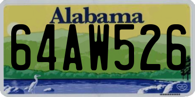 AL license plate 64AW526