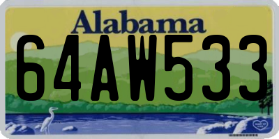 AL license plate 64AW533