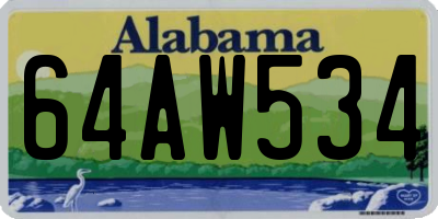 AL license plate 64AW534