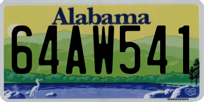 AL license plate 64AW541