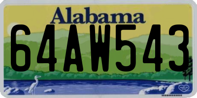 AL license plate 64AW543