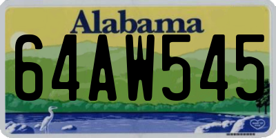 AL license plate 64AW545