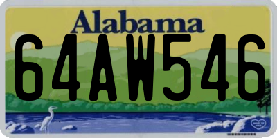 AL license plate 64AW546