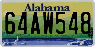 AL license plate 64AW548