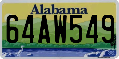 AL license plate 64AW549