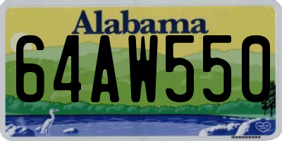AL license plate 64AW550