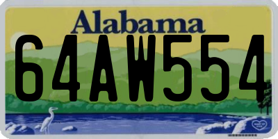 AL license plate 64AW554