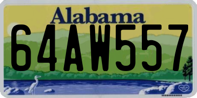 AL license plate 64AW557