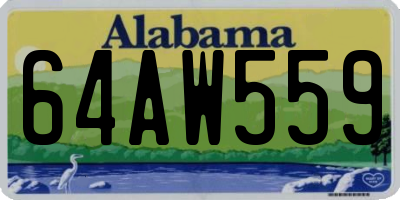 AL license plate 64AW559