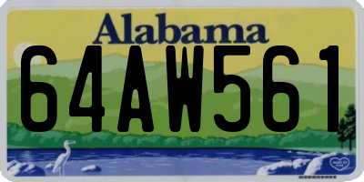 AL license plate 64AW561