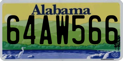 AL license plate 64AW566