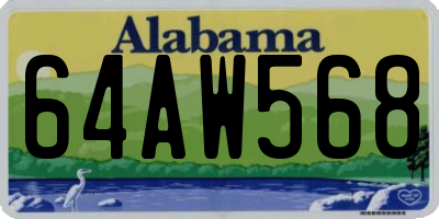 AL license plate 64AW568