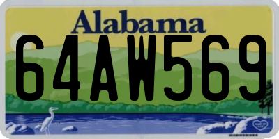 AL license plate 64AW569