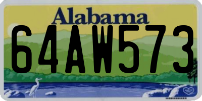 AL license plate 64AW573
